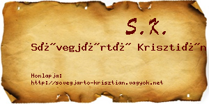 Sövegjártó Krisztián névjegykártya