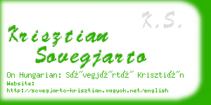 krisztian sovegjarto business card